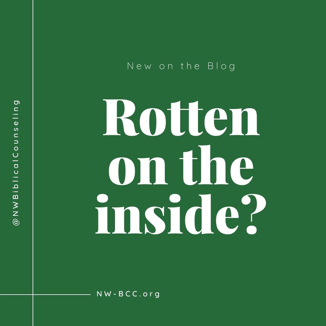 New blog post titled "Rotten on the Inside?" with green background.